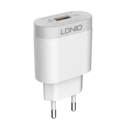 Φορτιστής Ldnio με Θύρα USB-A 18W Quick Charge 3.0 Λευκός